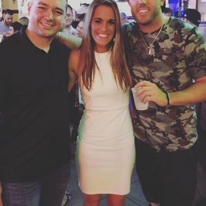 LULUs Endlessly Alluring Bodycon White Dress. Only worn once!